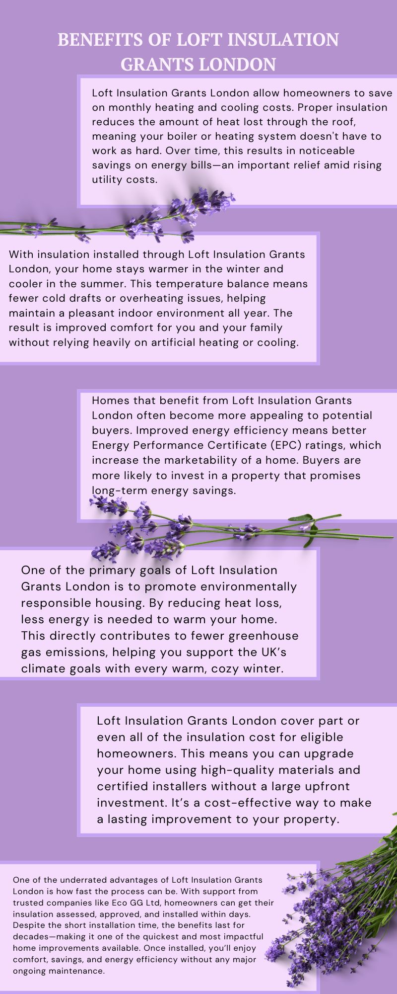 Benefits of Loft Insulation Grants London