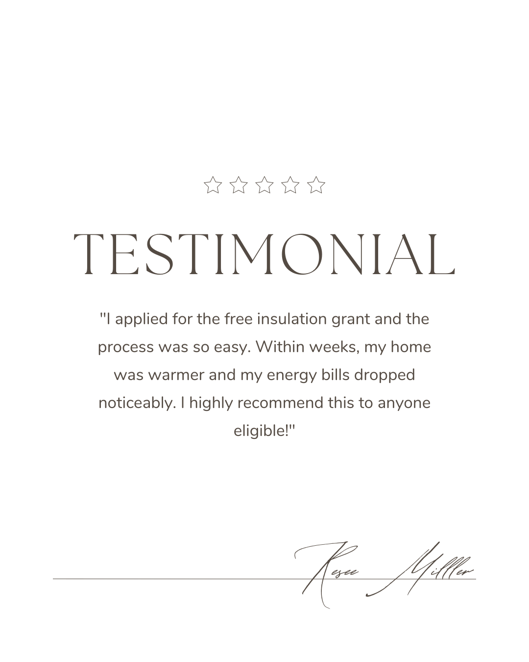 Black and White Minimalist Elegant Client Testimonial Instagram Post 
